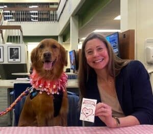 Keeva, Hearts of Gold dog at USF Shimberg health center