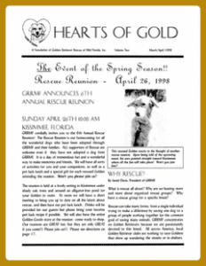 Newsletter cover - March and April 1998.
