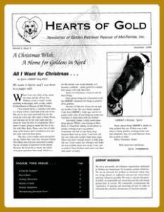Newsletter cover - December 1999.