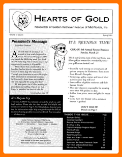 Spring 2001 newsletter cover