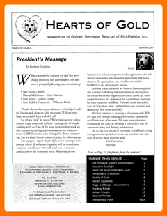 Summer 2001 newsletter cover