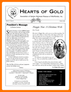 Winter 2001 newsletter cover