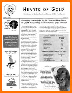 Winter 2002 newsletter cover