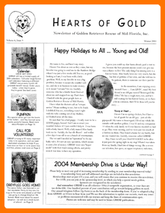 Winter 2003 newsletter cover
