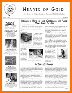 Spring 2004 newsletter cover