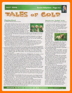 July 2008 newsletter cover