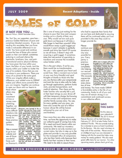 July 2009 newsletter cover